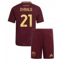 Echipament fotbal AS Roma Paulo Dybala #21 Tricou Acasa 2024-25 pentru copii maneca scurta (+ Pantaloni scurti)